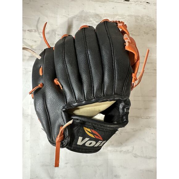 Voit 9 1/2" Baseball Glove Black And Orange for Left Hand Catch/RH Throw - Picture 2 of 7